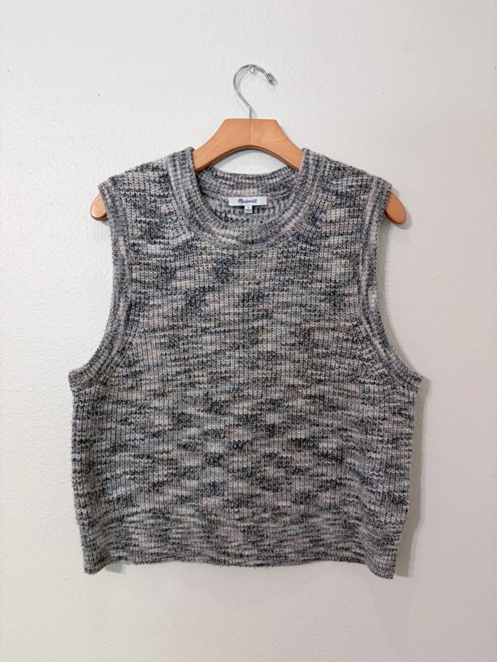 Madewell Gray Patterned Sweater Vest
